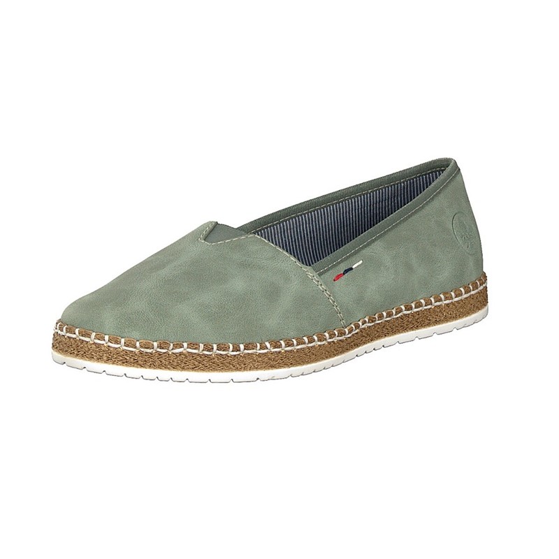 Slip On Damske - Rieker M2270-53 Zelene Topánky